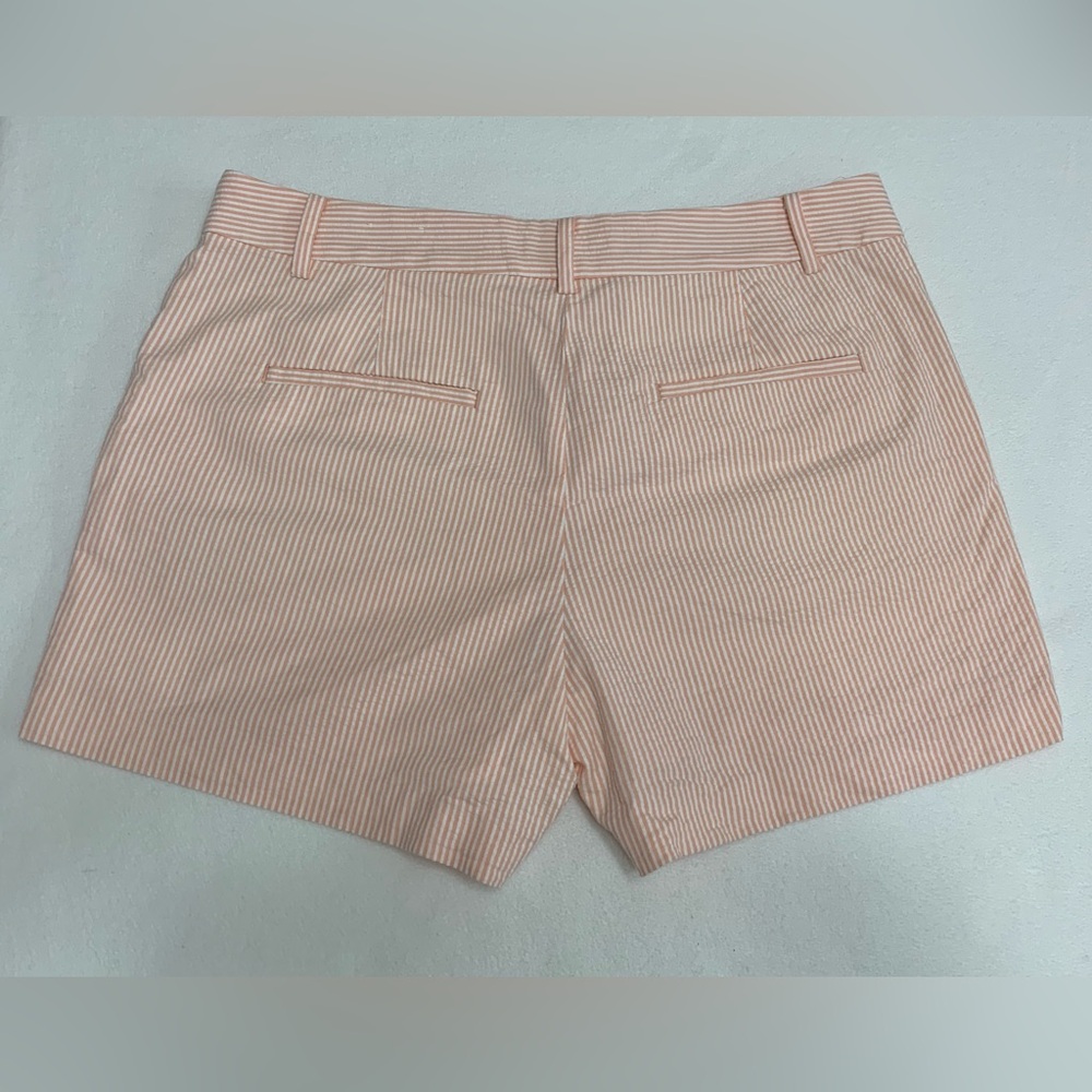 LOFT PINSTRIPED COTTON SHORTS - SZ 10 - Picture 4 of 8